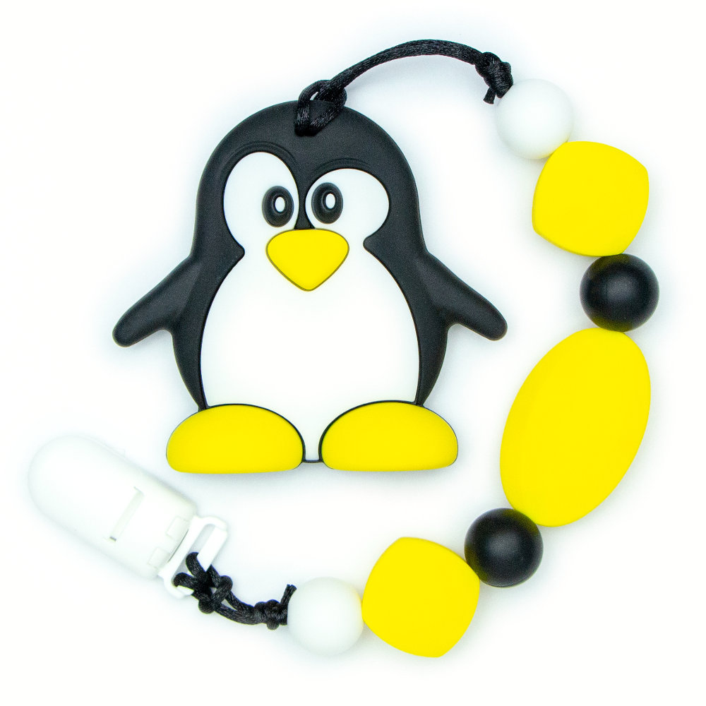 Jouets de dentition Pingouin - Jaune