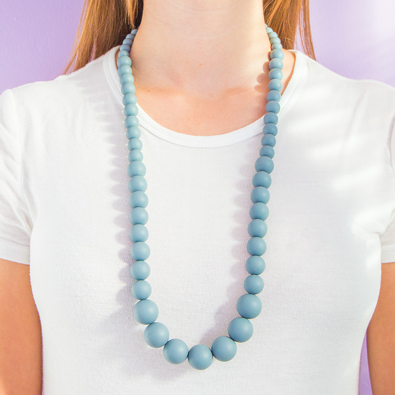 Teething Necklaces Pearls of the Sea - Gray