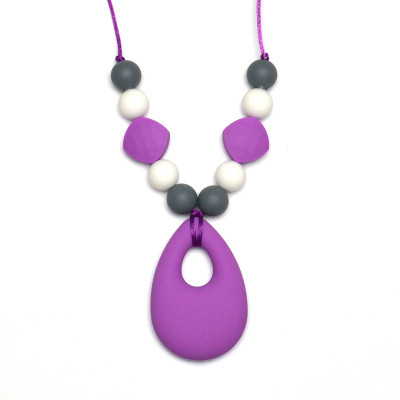 Teething Necklaces Raindrop - Purple