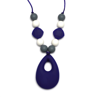 Teething Necklaces Raindrop - Navy