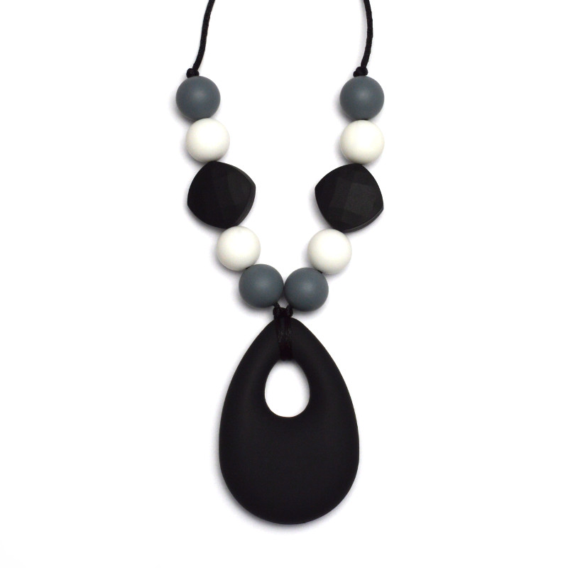 Teething Necklaces Raindrop - Black