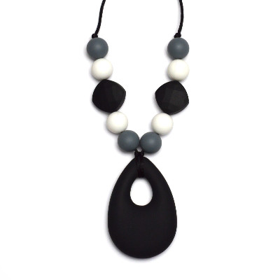 Teething Necklaces Raindrop - Black