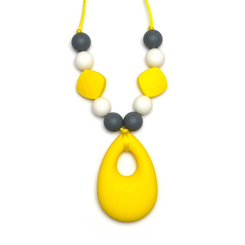 Teething Necklaces Raindrop - Yellow