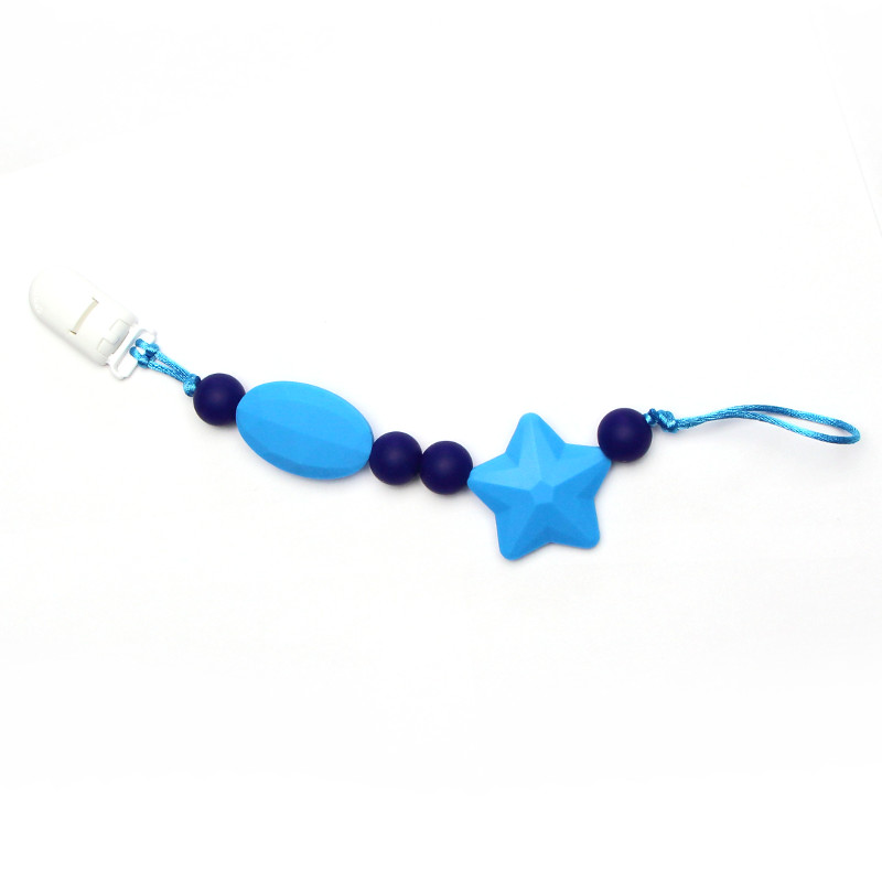 Pacifier Clips Galaxy - Blue