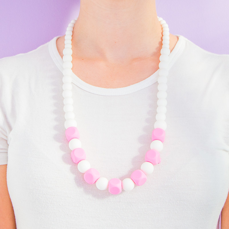 Teething Necklaces Marshmallow - Pink