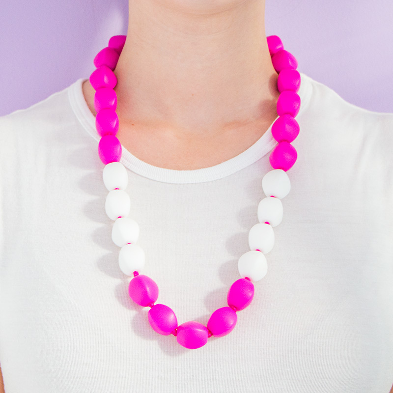 Teething Necklaces Butterscotch - Magenta