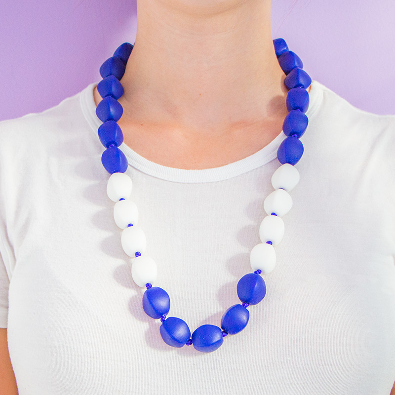 Teething Necklaces Butterscotch - Navy