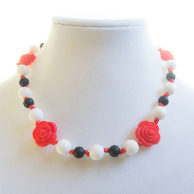 Teething Necklaces Rose (Kid) - Red