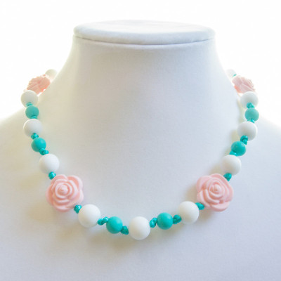 Teething Necklaces Rose (Kid) - Pink