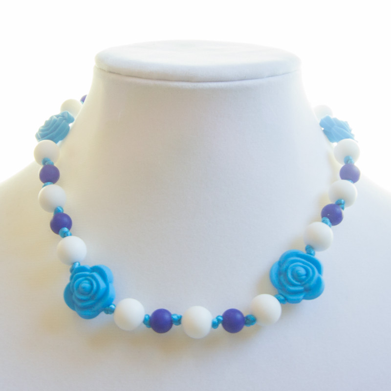 Teething Necklaces Rose (Kid) - Blue