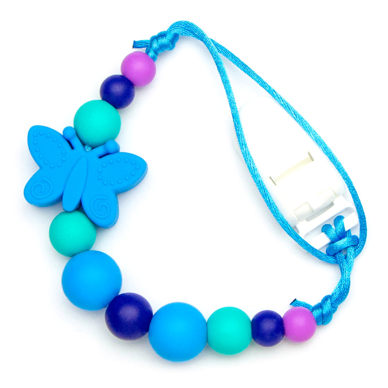Pacifier Clips Butterfly - Blue