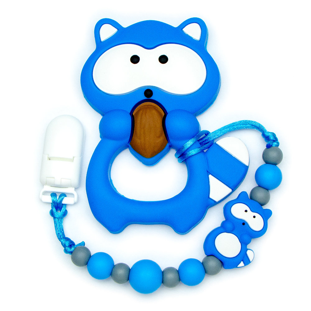 Teething Toys Raccoon - Blue