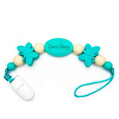 Pacifier Clips Monarch - Turquoise