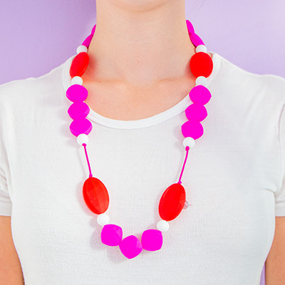 Teething Necklaces Honeymoon - Magenta