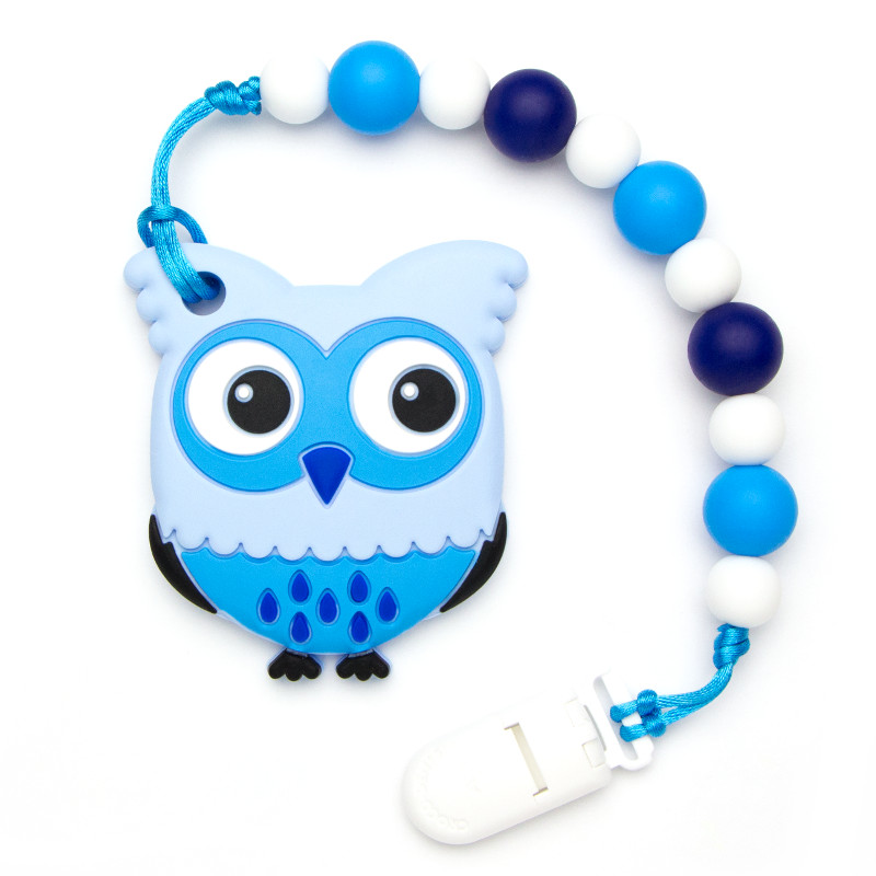 Teething Toys Owl - Navy