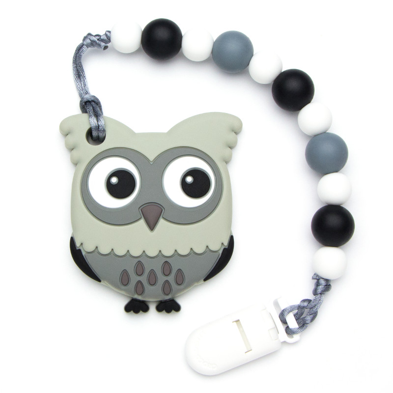 Teething Toys Owl - Gray