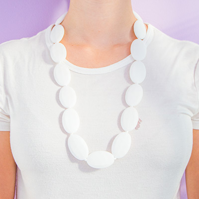 Teething Necklaces Spring - White