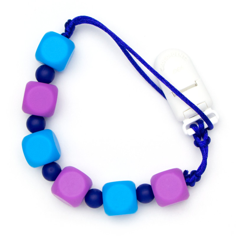 Pacifier Clips Cubic - Blue