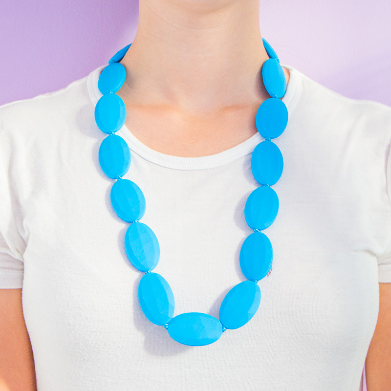 Teething Necklaces Spring - Blue