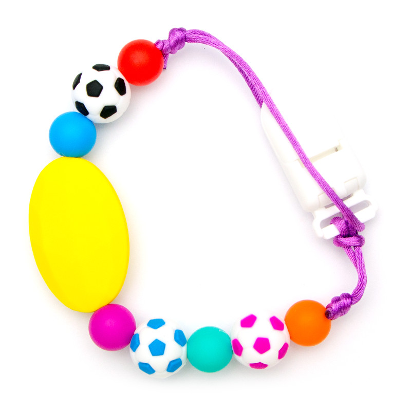Pacifier Clips Football - Multi
