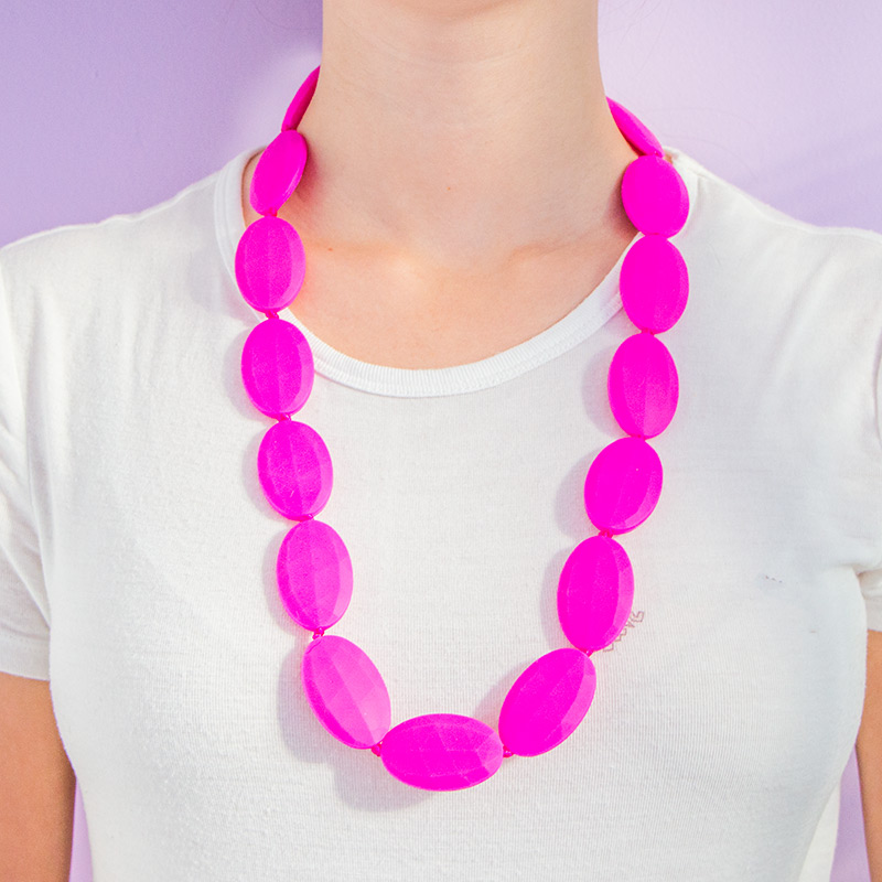 Teething Necklaces Spring - Magenta