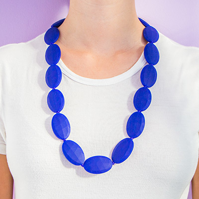 Teething Necklaces Spring - Navy