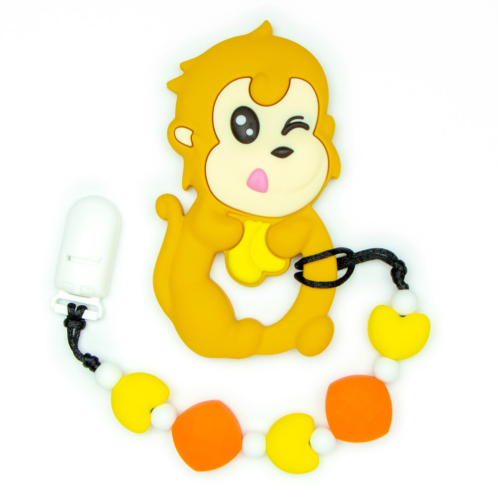 Teething Toys Monkey - Orange