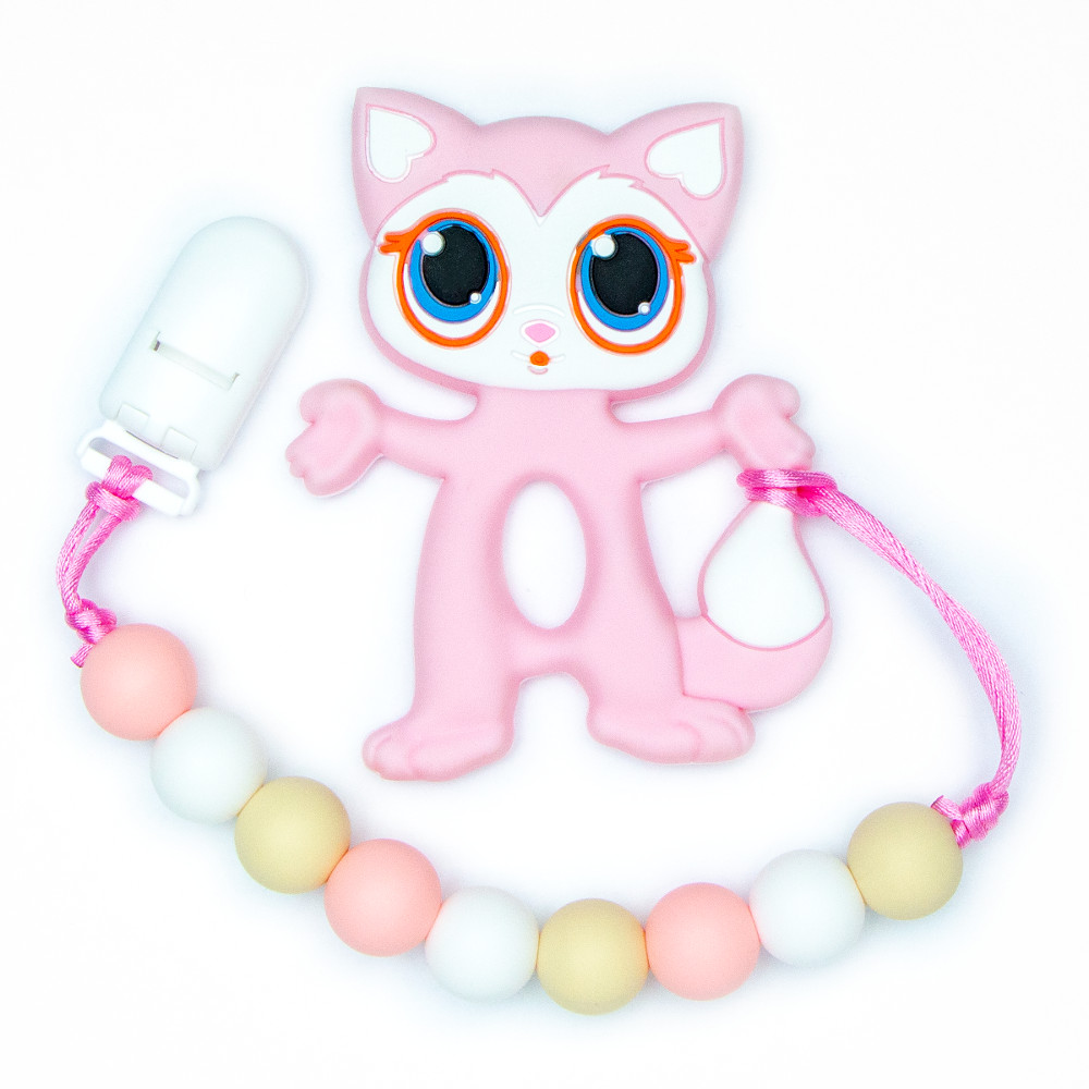 Jouets de dentition Chat - Rose