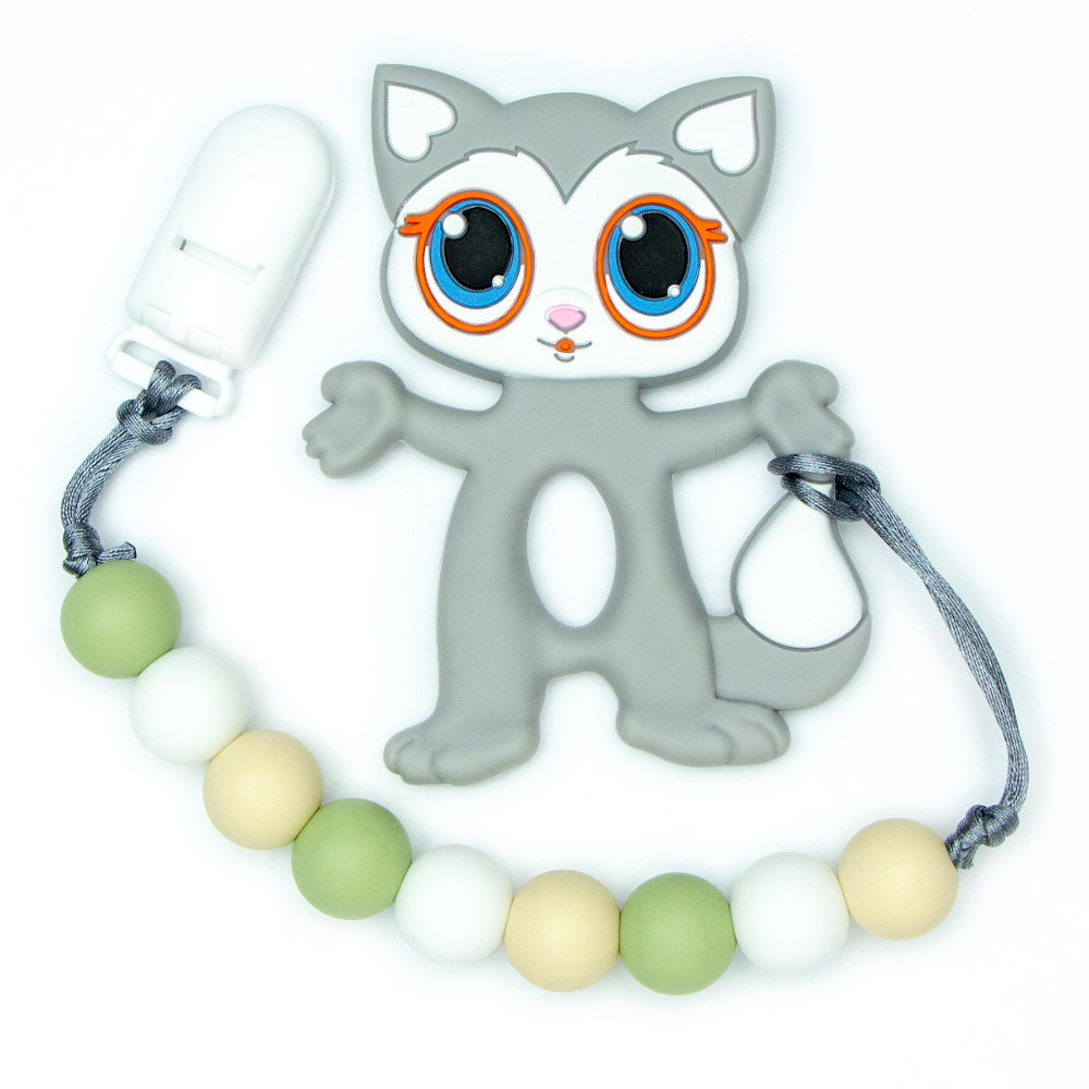 Teething Toys Cat - Grey