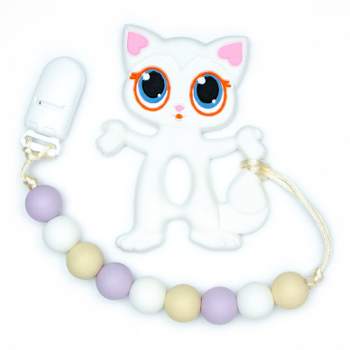 Teething Toys Cat - White