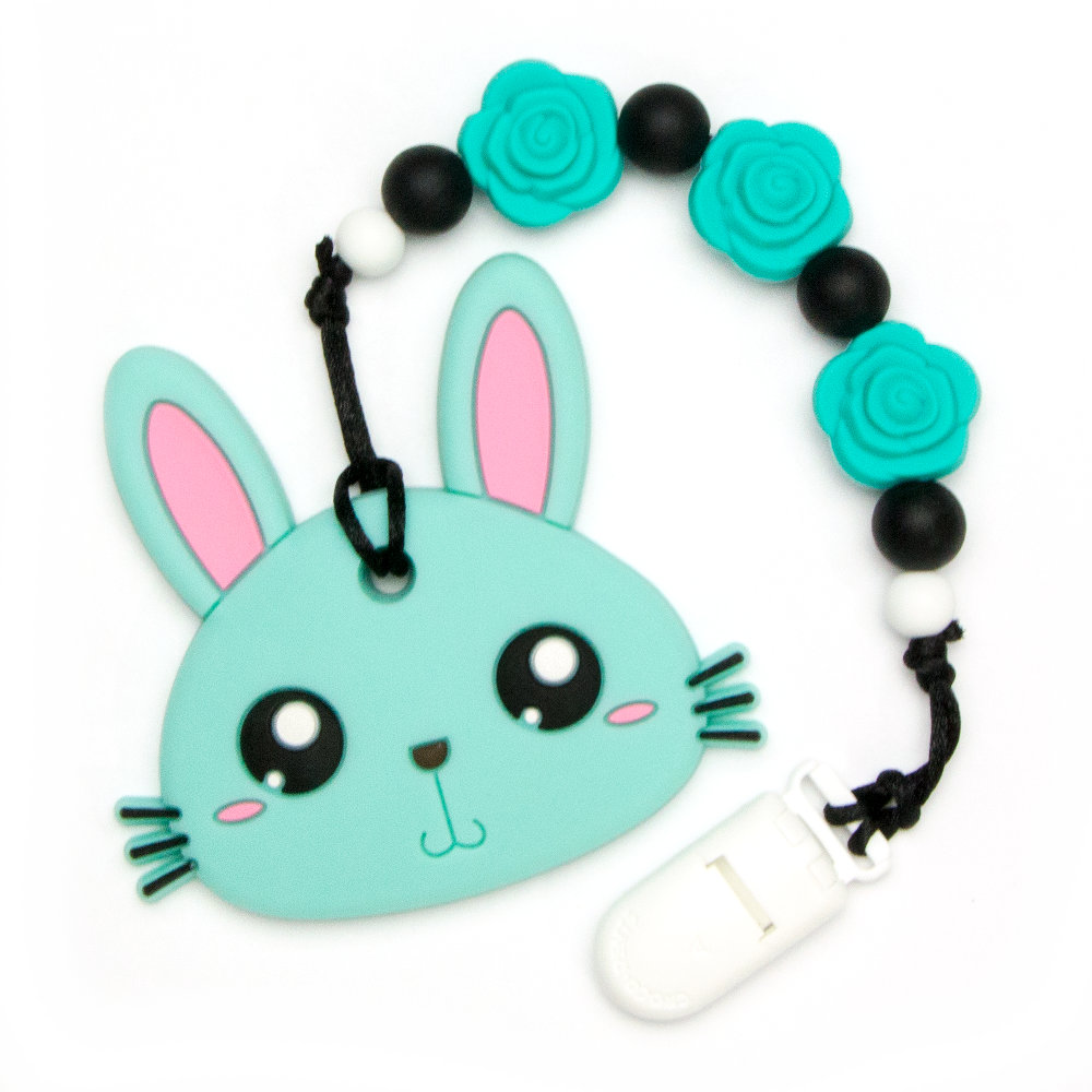 Teething Toys Rabbit - Turquoise