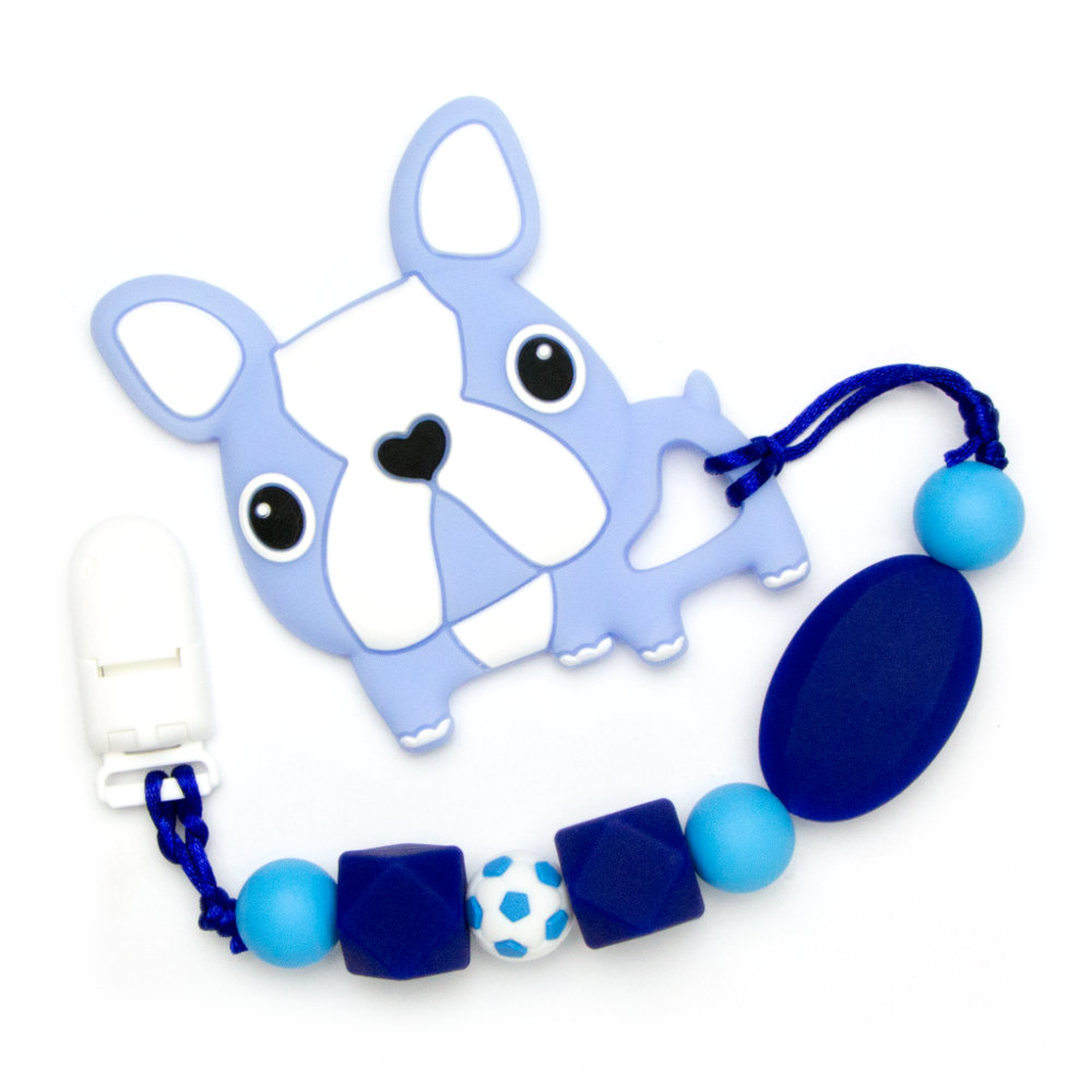 Teething Toys Bulldog - Blue