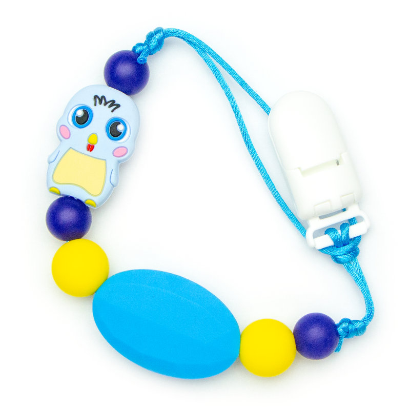Pacifier Clips Chick - Blue