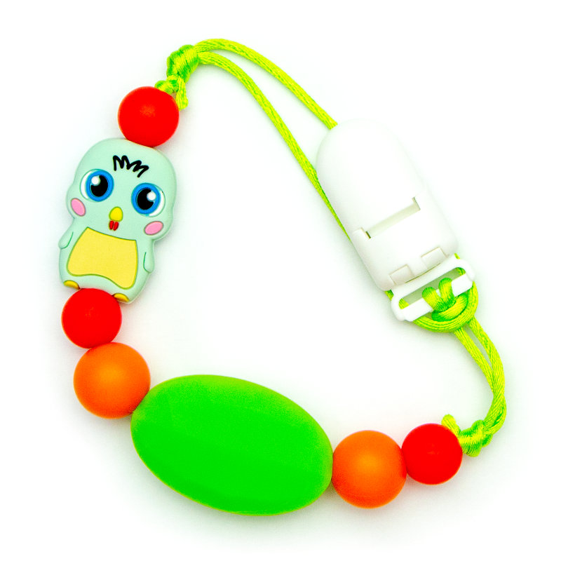 Pacifier Clips Chick - Green