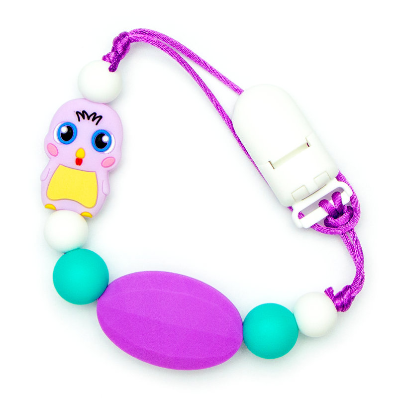 Pacifier Clips Chick - Purple