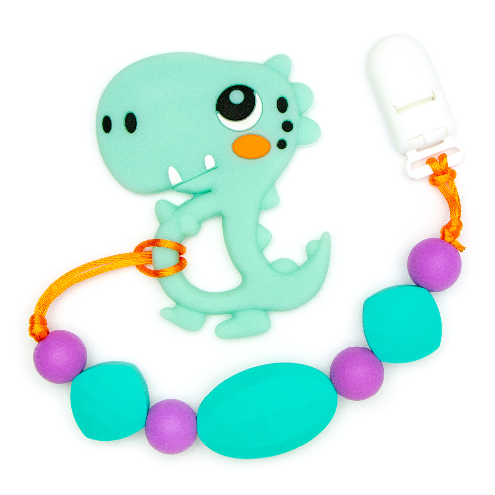 Teething Toys Dinosaur - Turquoise