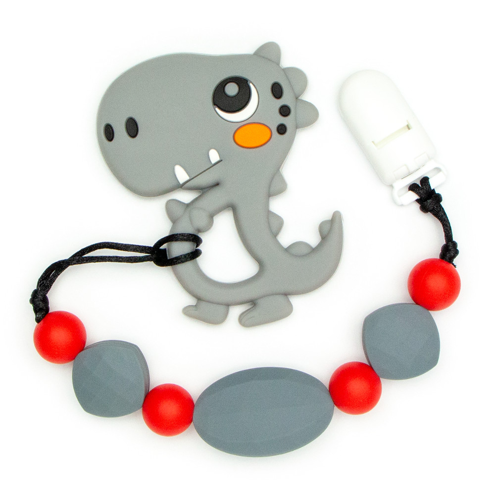 Teething Toys Dinosaur - Gray