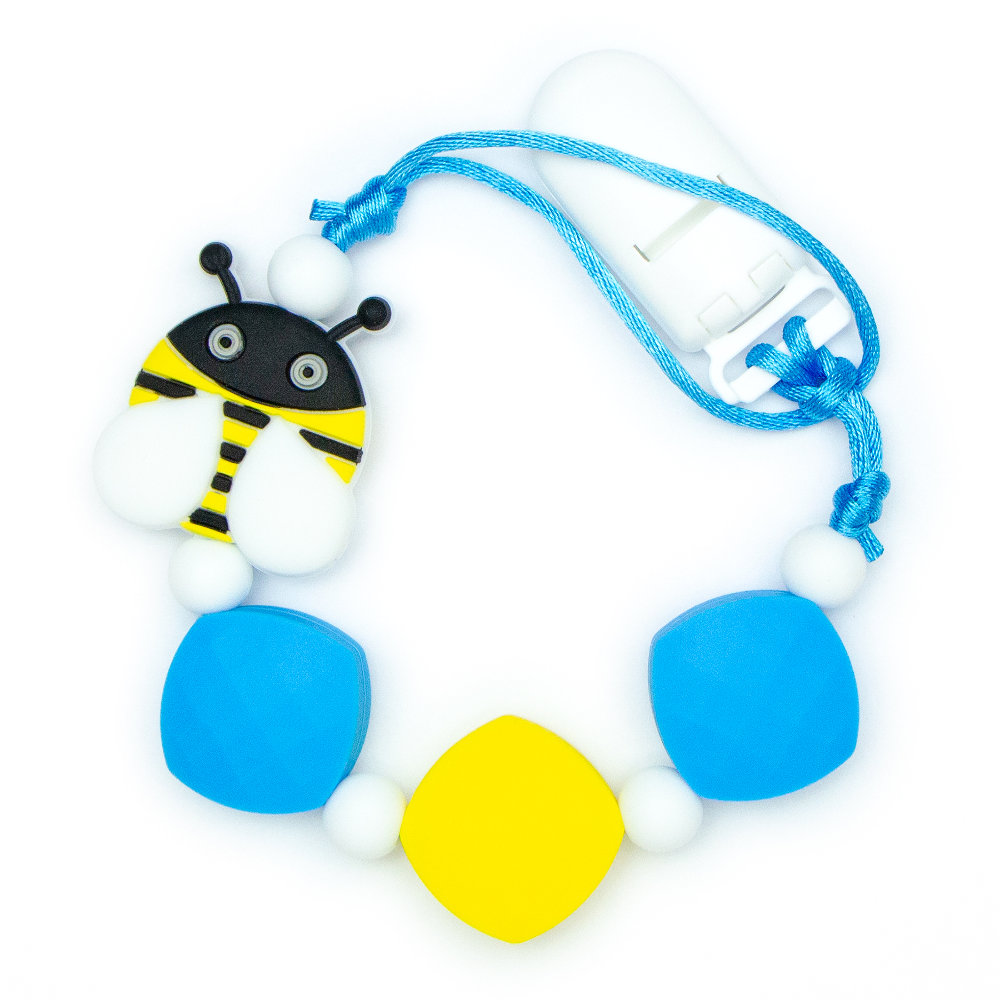 Pacifier Clips Bee - Blue