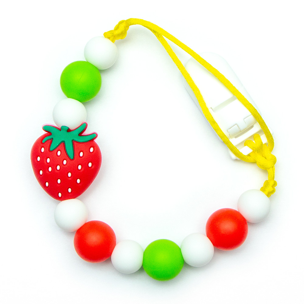 Pacifier Clips Strawberry - Red