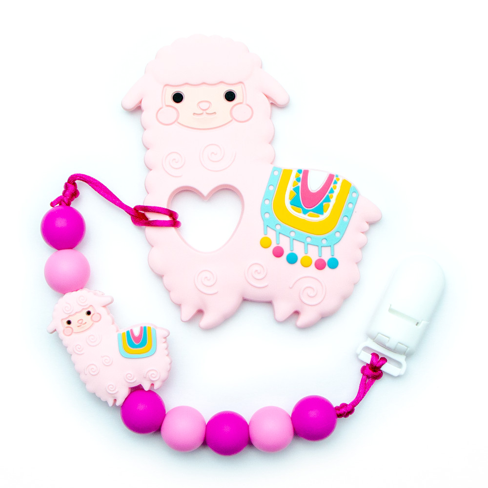 Teething Toys Alpaca - Pink