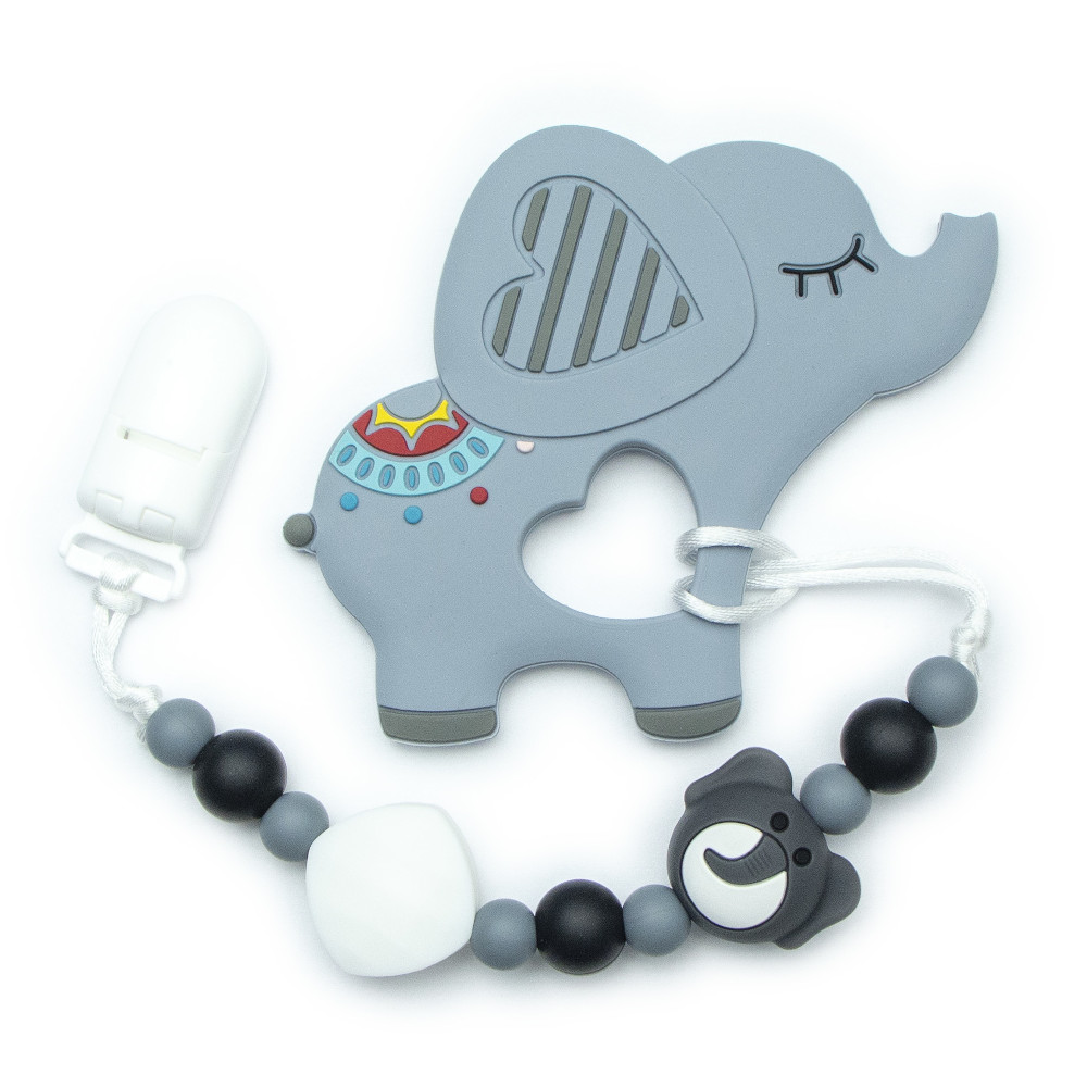 Jouets de dentition Éléphant - Gris