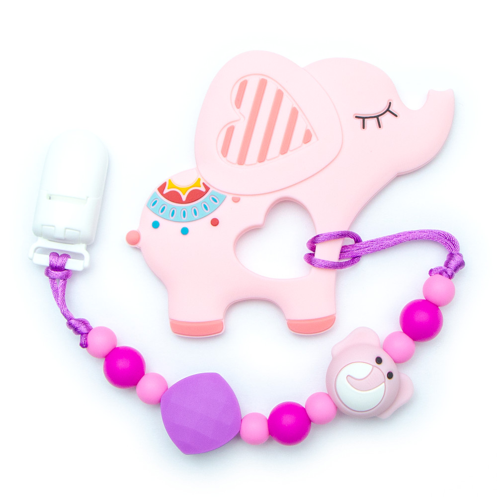 Teething Toys Elephant - Pink