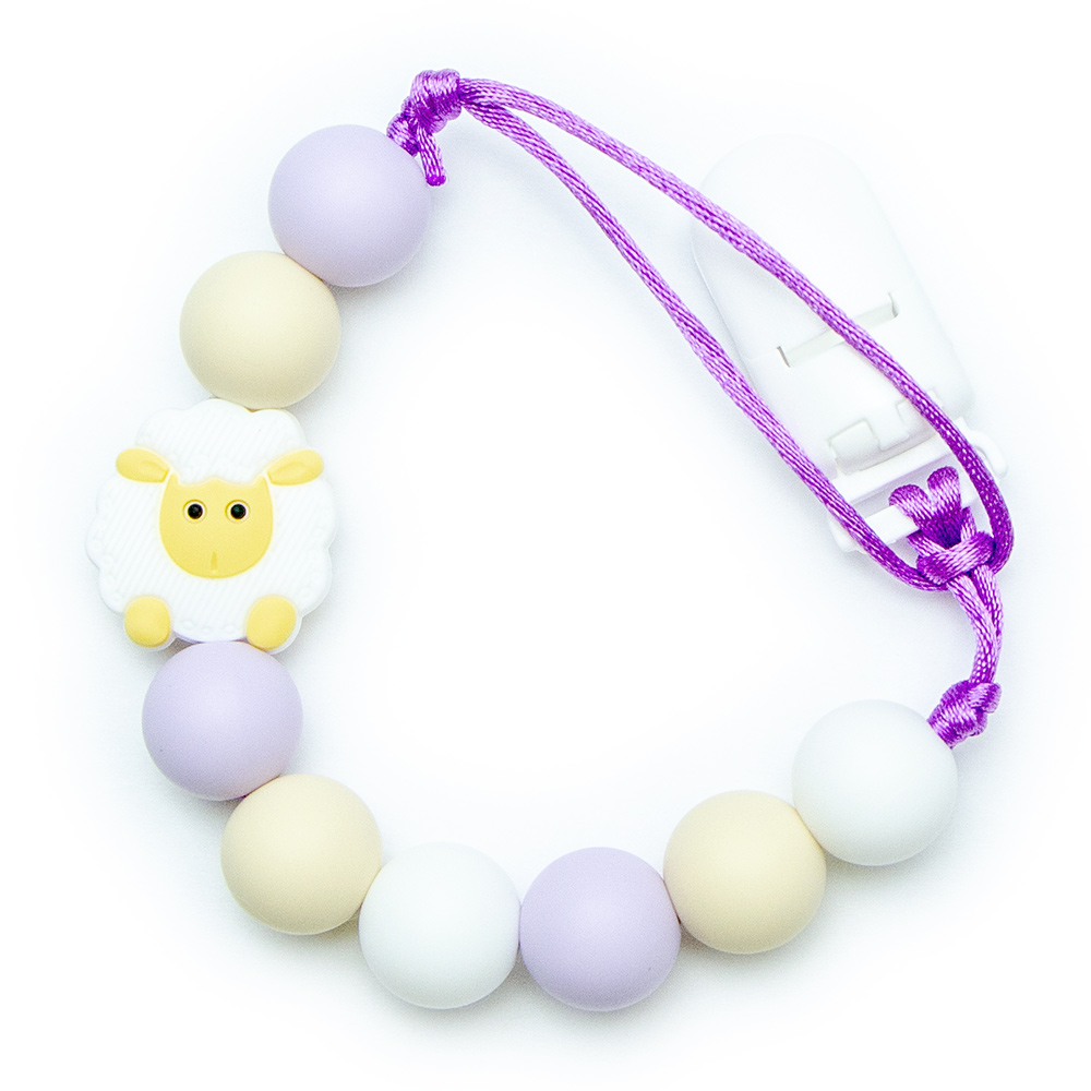 Pacifier Clips Little Sheep - Purple