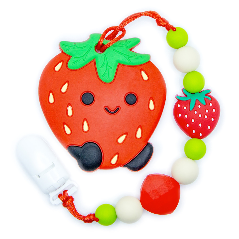 Jouets de dentition Grosse Fraise - Rouge