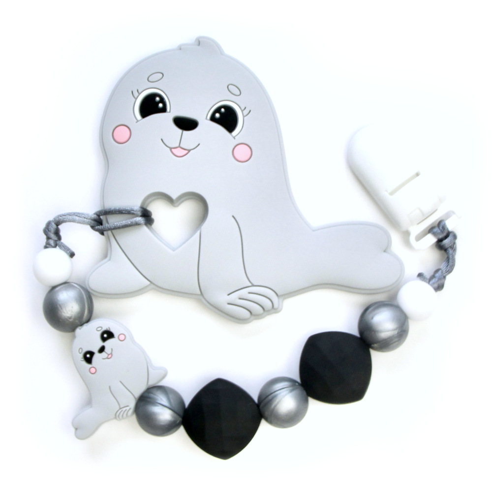 Teething Toys Seal - Grey