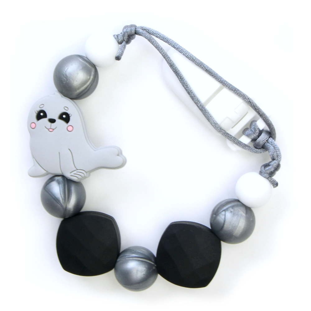 Pacifier Clips Blanchon - Grey