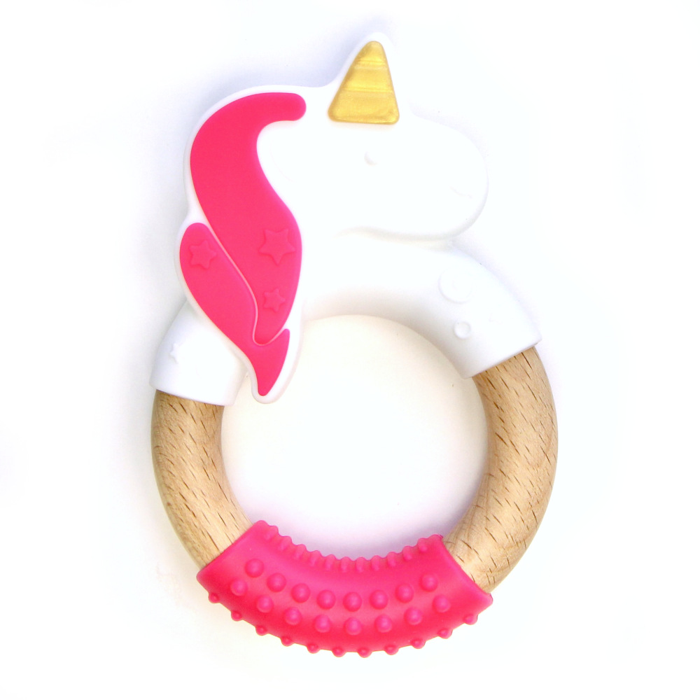 Jouets seuls Licorne en Bois (Seul) - Magenta