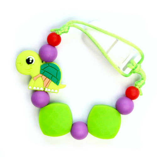 Pacifier Clips Baby Turtle - Green